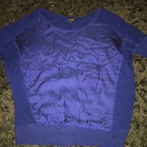 Blue shirt with contrast detail